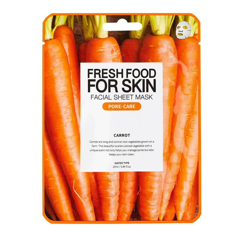 FARMSKIN Superfood For Skin Facial Sheet Mask CARROT - Peaches&Creme Shop Korean Skincare Malta