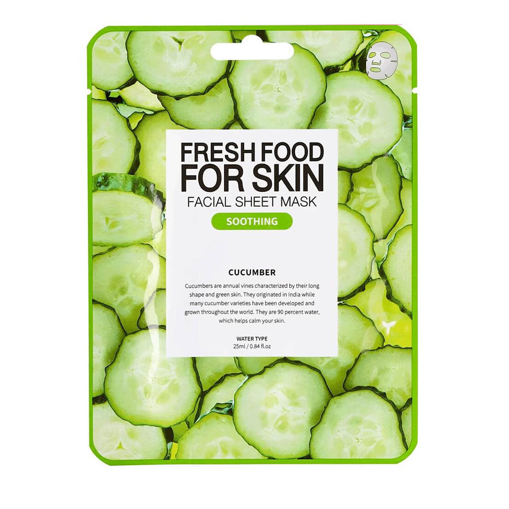FARMSKIN Superfood For Skin Facial Sheet Mask CUCUMBER - Peaches&Creme Shop Korean Skincare Malta