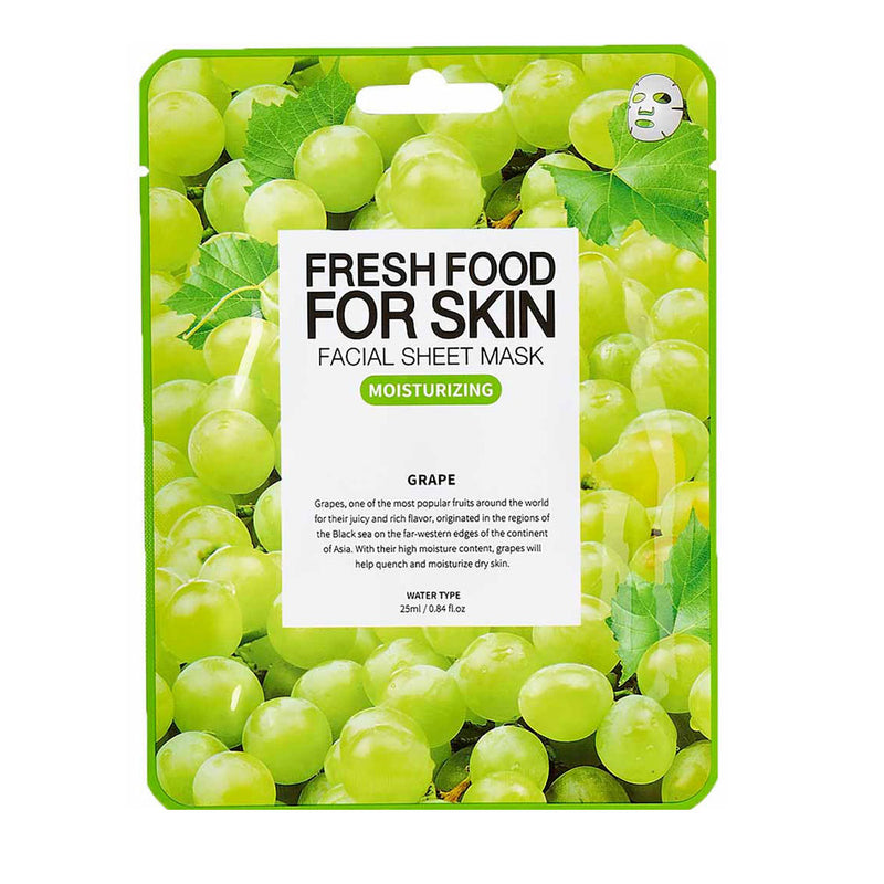 FARMSKIN Superfood For Skin Facial Sheet Mask GRAPE - Peaches&Creme Shop Korean Skincare Malta 