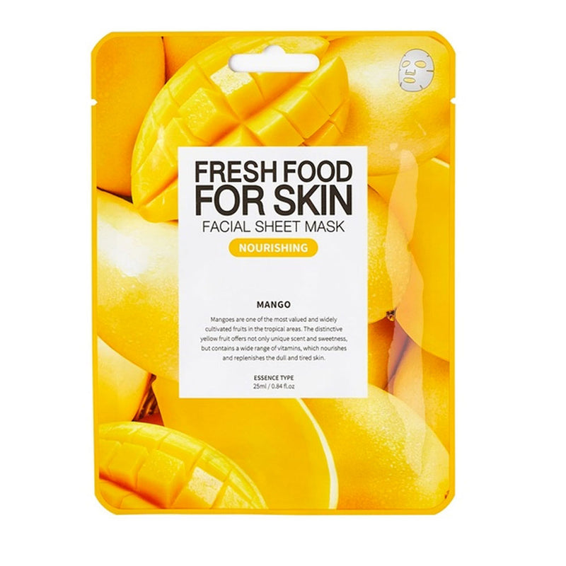 FARMSKIN Superfood For Skin Facial Sheet Mask MANGO - Peadches&Creme Shop Korean Skincare Malta