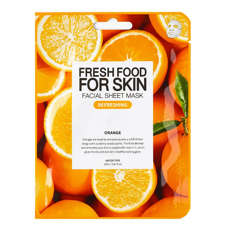 FARMSKIN Superfood For Skin Facial Sheet Mask ORANGE - Peaches&Creme Shop Korean Skincare Malta