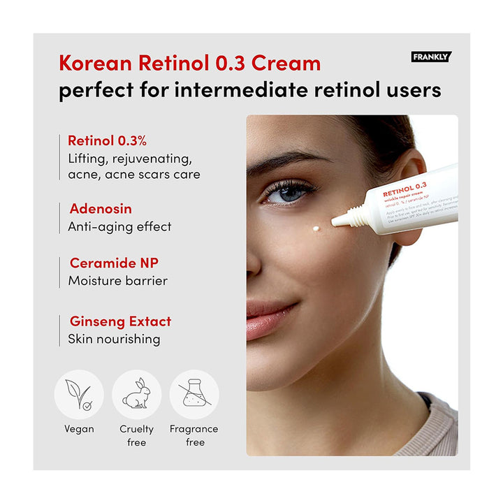 FRANKLY Retinol 0.3% Cream - Peaches&Creme Shop Korean Skincare Malta