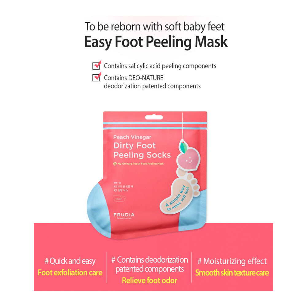 FRUDIA My Orchard Peach Foot Peeling Mask - Peaches&Creme Shop Korean Skincare Malta