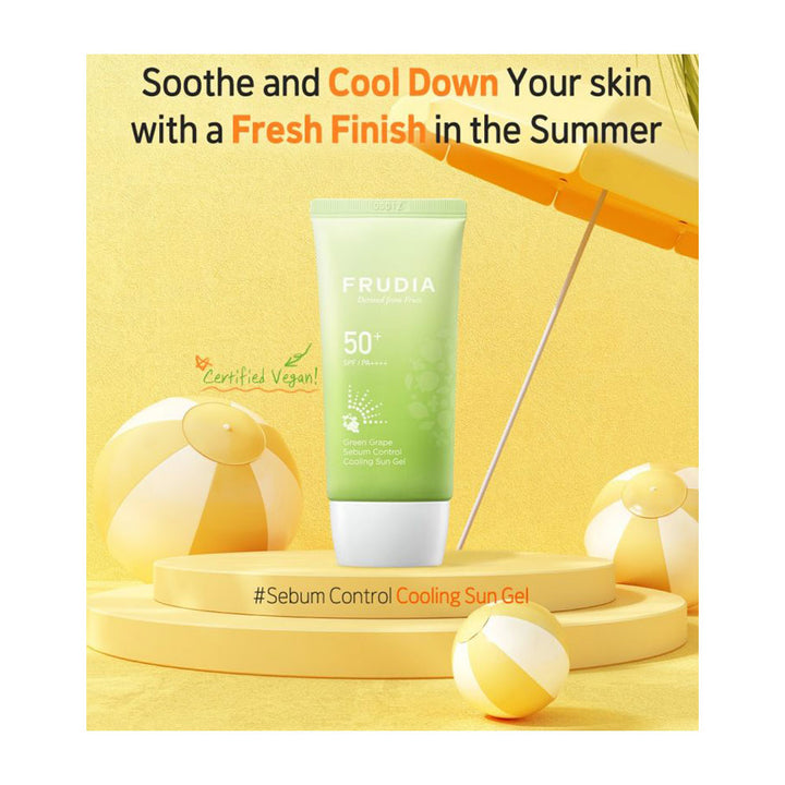 FRUDIA Green Grape Sebum Control Sun Gel - Peaches&Creme Shop Korean Skincare Malta