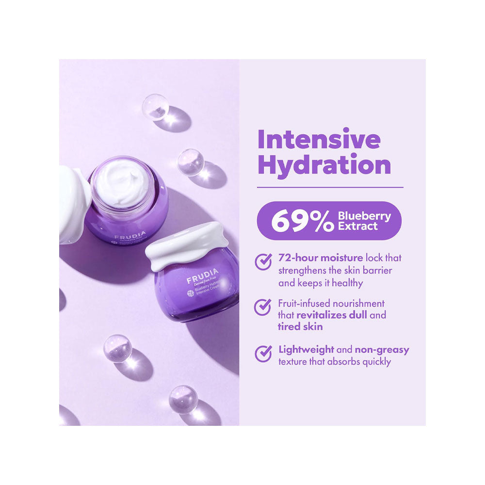 FRUDIA Blueberry Hydrating Intensive Cream - Peaches&Creme Shop Korean Skincare Malta
