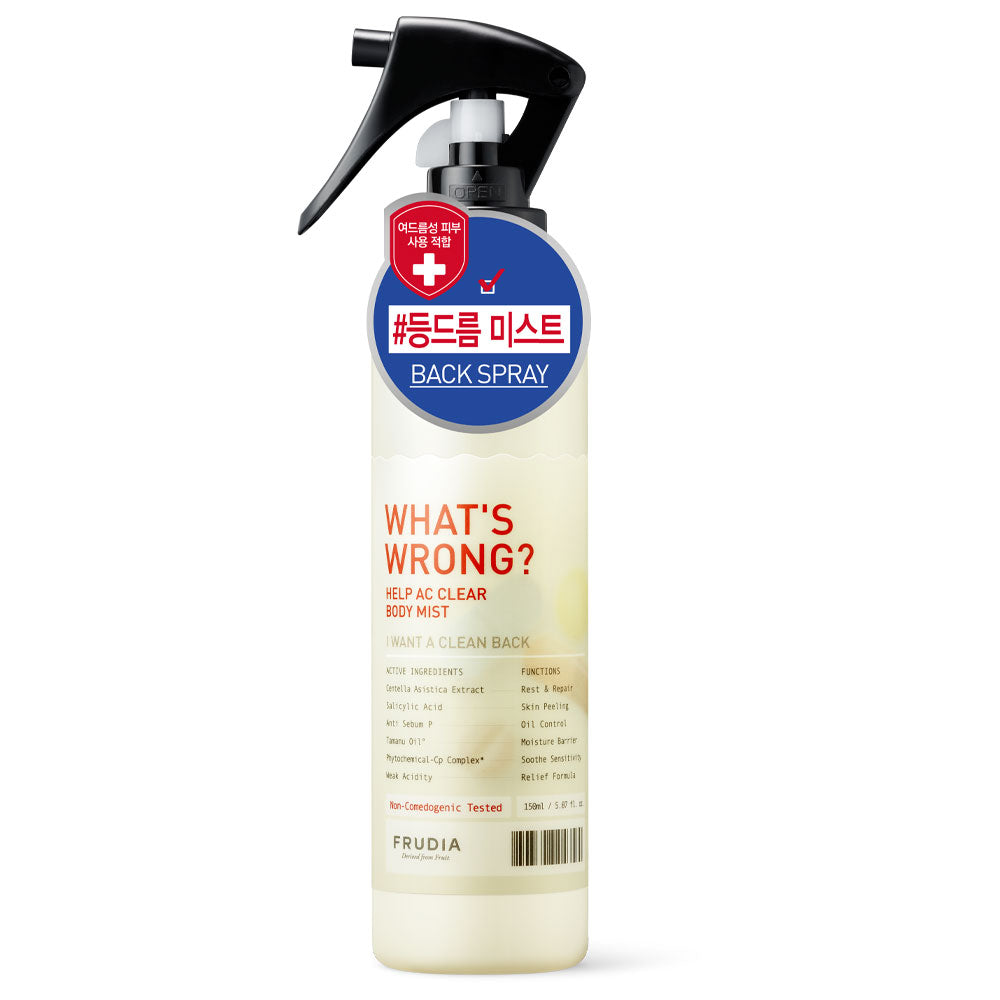 FRUDIA What′s Wrong AC Clear Body Mist - Peaches&Creme Shop Korean Skincare Malta