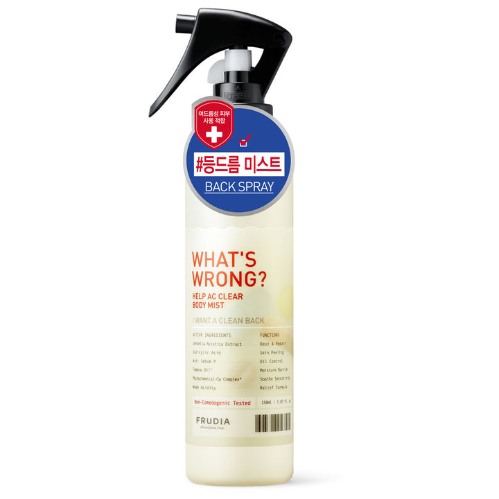 FRUDIA What′s Wrong AC Clear Body Mist - Peaches&Creme Shop Korean Skincare Malta