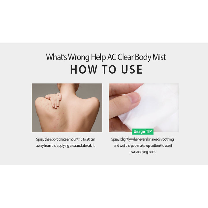 FRUDIA What′s Wrong AC Clear Body Mist - Peaches&Creme Shop Korean Skincare Malta