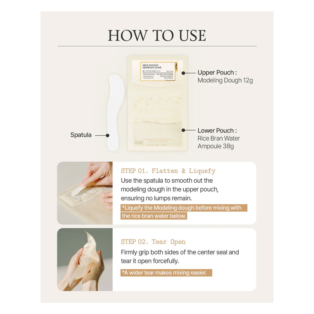 Instructions on how to use a skincare product with text and images.
