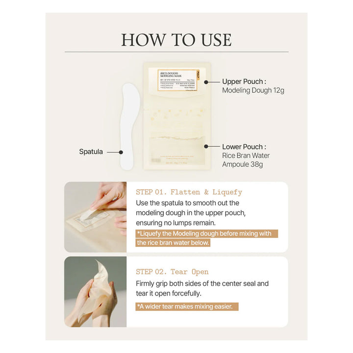 Instructions on how to use a skincare product with text and images.