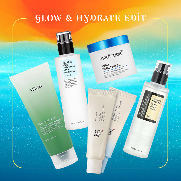 The Glow &amp; Hydrate Edit Skincare Set - Peaches&amp;Creme Shop Korean Skincare Malta