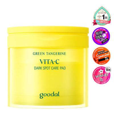 GOODAL Green Tangerine Vita C Dark Spot Care Pad - Peaches&Creme Shop Korean Skincare Malta