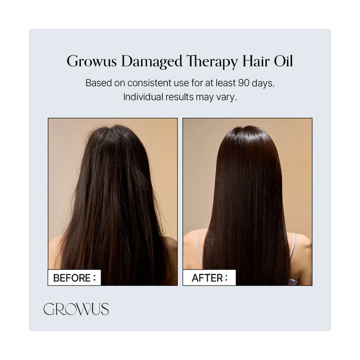 GROWUS Damage Therapy Hair Oil - Peaches&Creme Shop Korean Skincare Malta