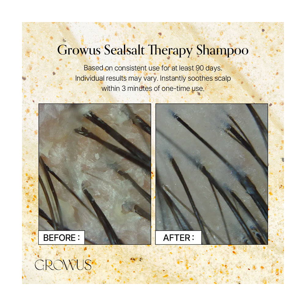 GROWUS Sea Salt Therapy Shampoo - Peaches&Creme Korean Skincare Malta