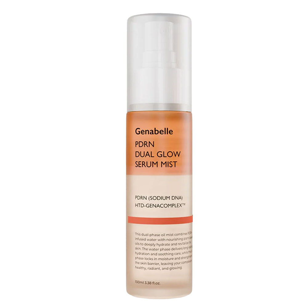 Genabelle PDRN Dual Glow Serum Mist bottle on a white background