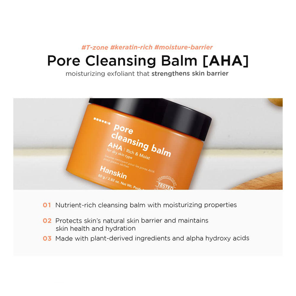 HANSKIN AHA Pore Cleansing Balm - Peaches&Creme Shop Korean Skincare Malta