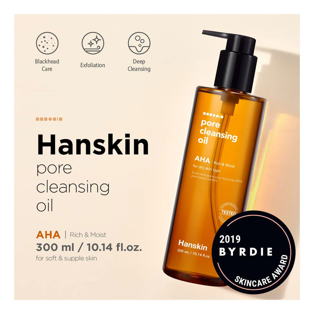 HANSKIN AHA Pore Cleansing Oil - Peaches&Creme Shop Korean Skincare Malta