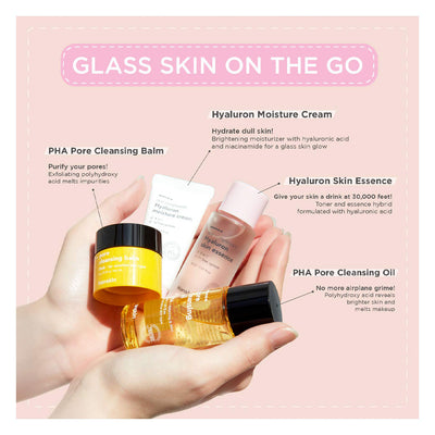 Hanskin Glass Skin On The Go Set - Peaches&Creme Shop Korean Skincare Malta