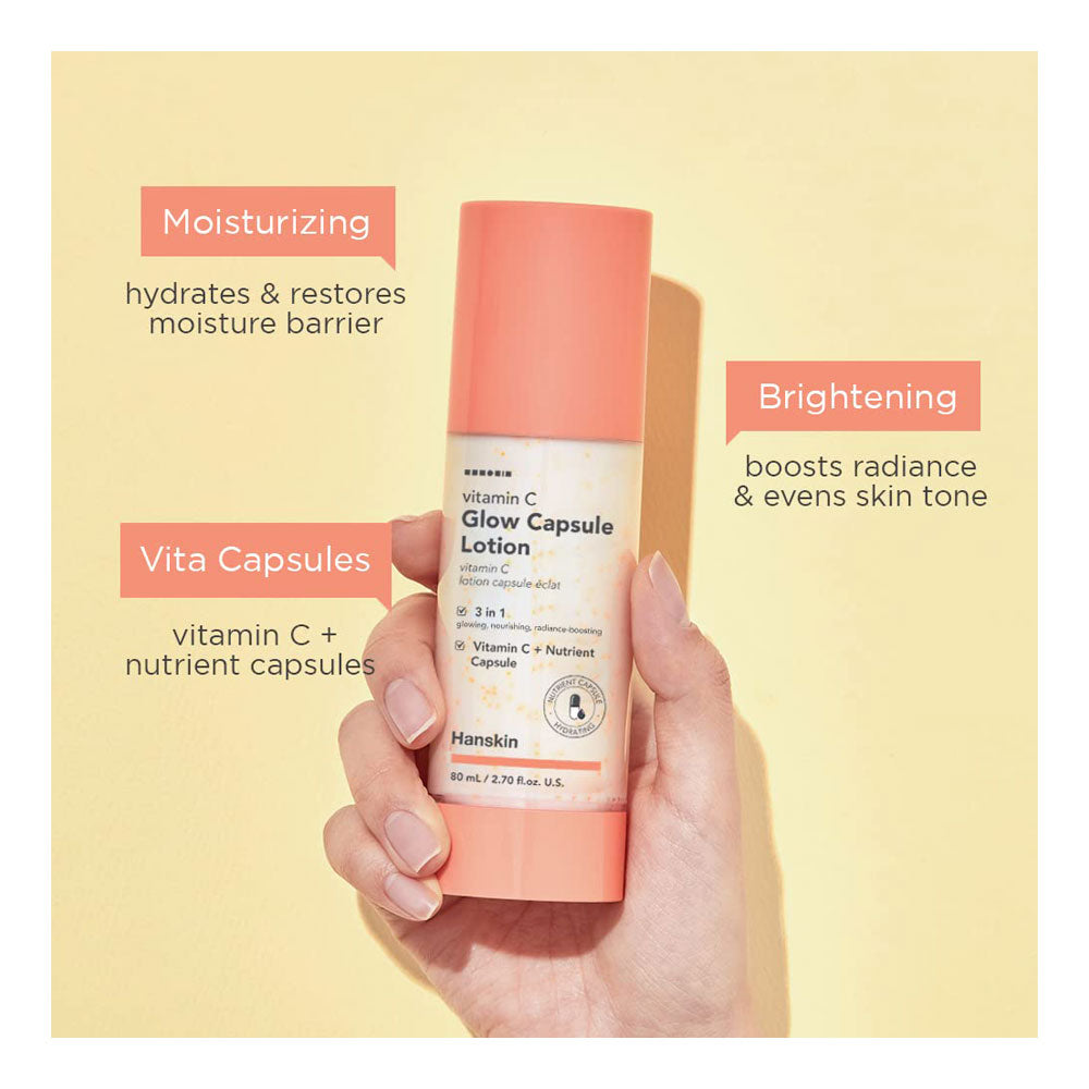 HANSKIN Vitamin C Glow Capsule Lotion - Peaches&Creme Shop Korean Skincare Malta