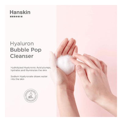HANSKIN Real Complexion Hyaluron Bubble Pop Cleanser - Peaches&Creme Shop Korean Skincare Malta