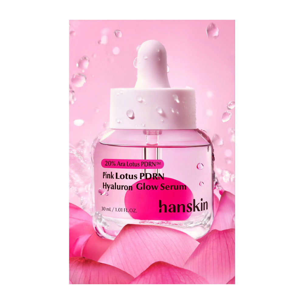 HANSKIN Pink Lotus PDRN Hyaluron Glow Serum - Peaches&Creme Shop Korean Skincare Malta