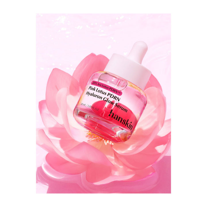 HANSKIN Pink Lotus PDRN Hyaluron Glow Serum - Peaches&Creme Shop Korean Skincare Malta