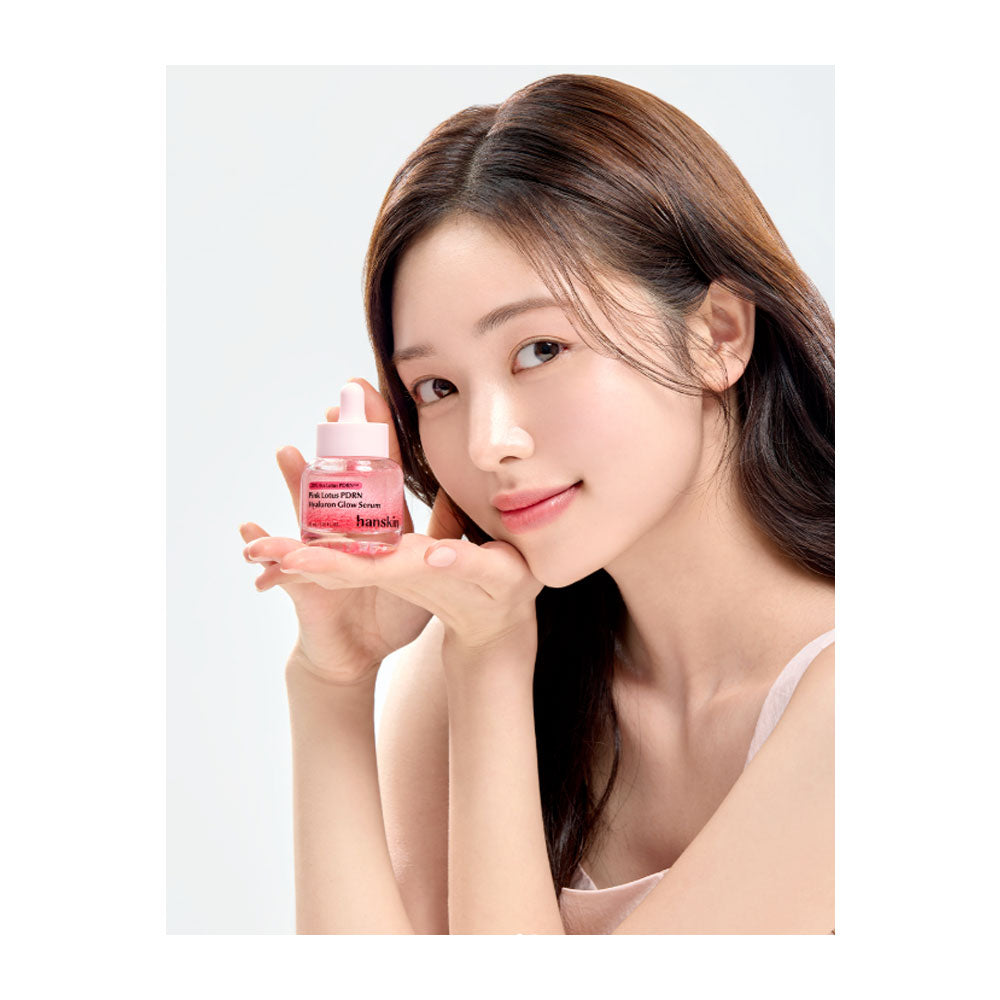 HANSKIN Pink Lotus PDRN Hyaluron Glow Serum - Peaches&Creme Shop Korean Skincare Malta
