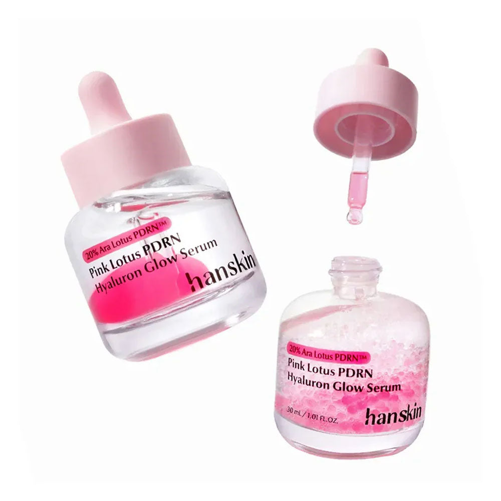 HANSKIN Pink Lotus PDRN Hyaluron Glow Serum - Peaches&Creme Shop Korean Skincare Malta