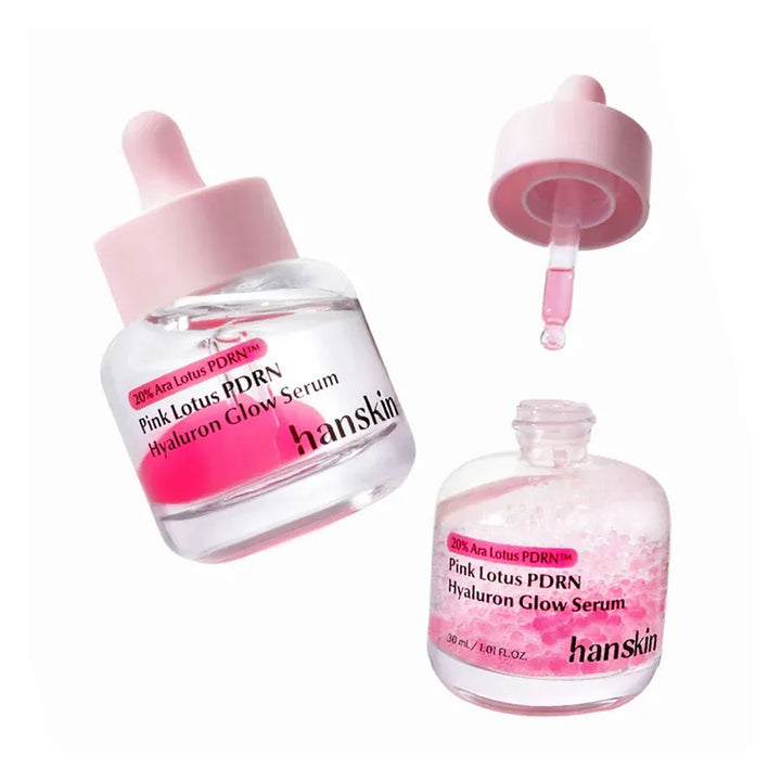 HANSKIN Pink Lotus PDRN Hyaluron Glow Serum - Peaches&Creme Shop Korean Skincare Malta