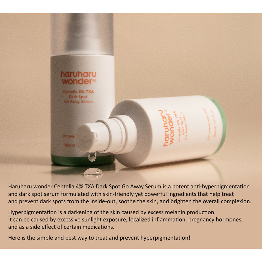 HARUHARU WONDER Centella 4% TXA Dark Spot Go Away Serum - Peaches&Creme Shop Korean Skincare Malta