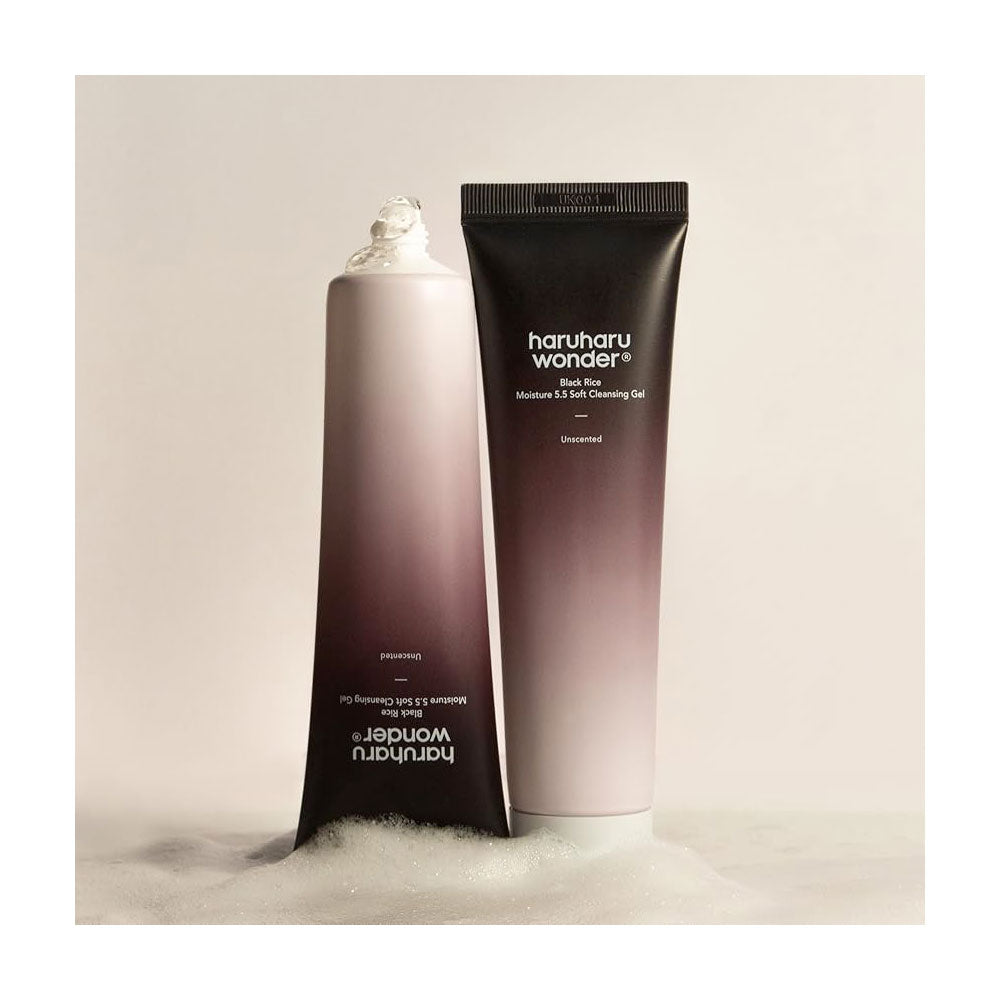 HARUHARU WONDER Black Rice Moisture 5.5 Soft Cleansing Gel - Peaches&Creme Shop Korean Skincare Malta
