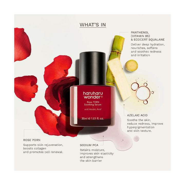 HARUHARU WONDER Rose PDRN Soothing Serum - Peaches&Creme Shop Korean Skincare Malta