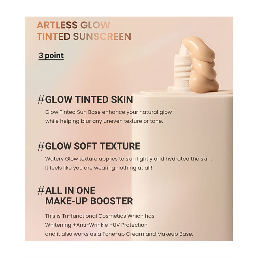 HEIMISH Artless Glow Tinted Sunscreen Shine Beige - Peaches&Creme Shop Korean Skincare Malta