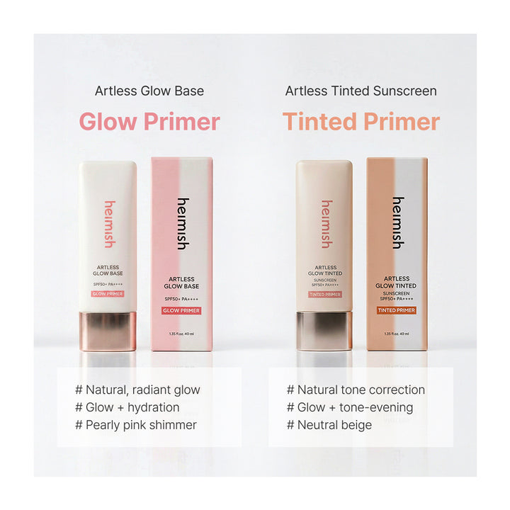 HEIMISH Artless Glow Tinted Sunscreen Shine Beige - Peaches&amp;Creme Shop Korean Skincare Malta