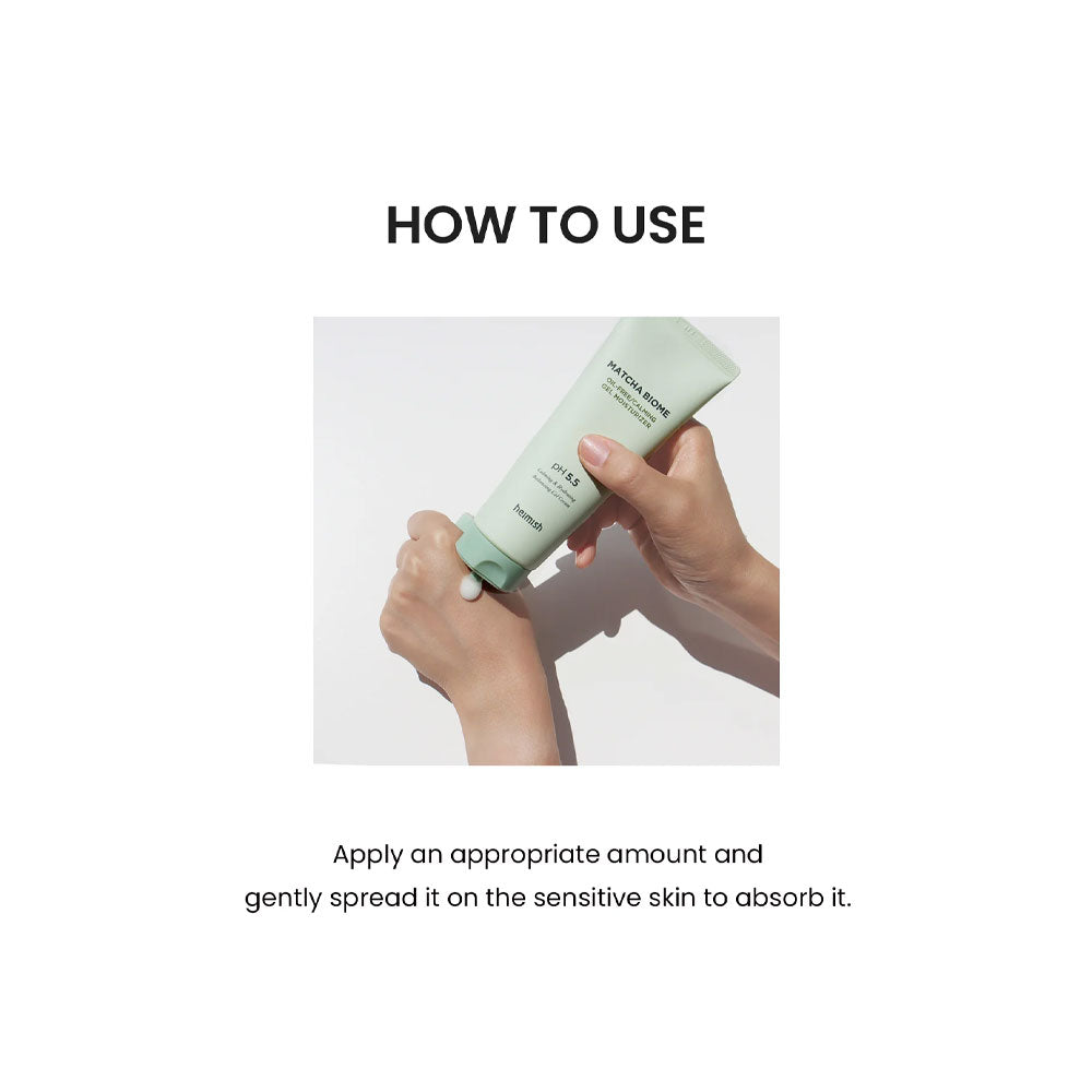 HEIMISH Matcha Biome Oil-Free Calming Gel Moisturizer - Peaches&Creme Shop Korean Skincare Malta