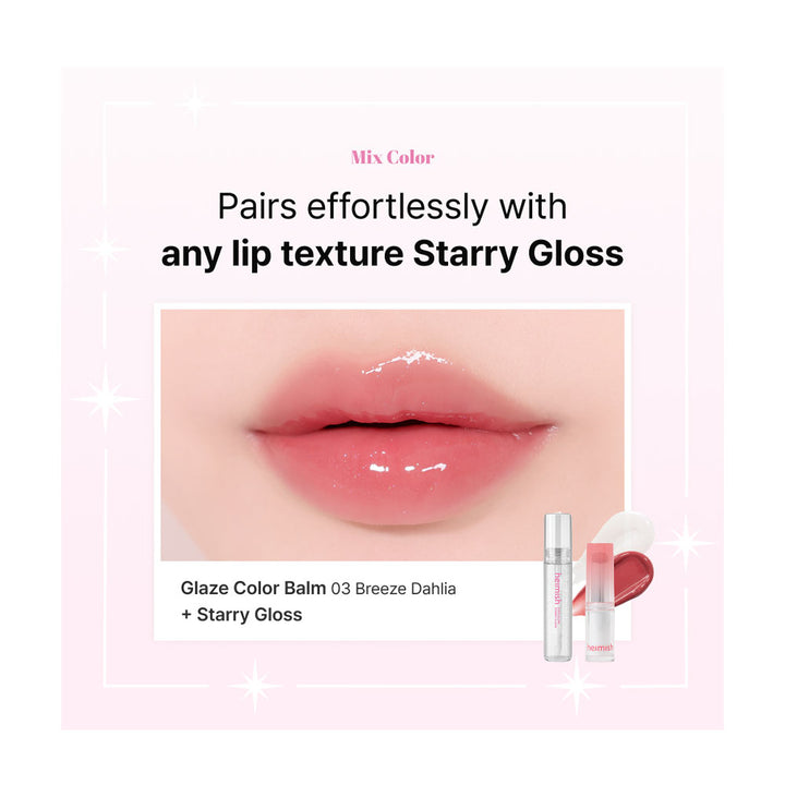 Lip gloss with text on a pink background