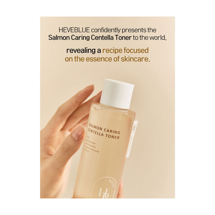 HEVEBLUE Salmon Caring Centella Toner - Peaches&Creme Shop Korean Skincare Malta