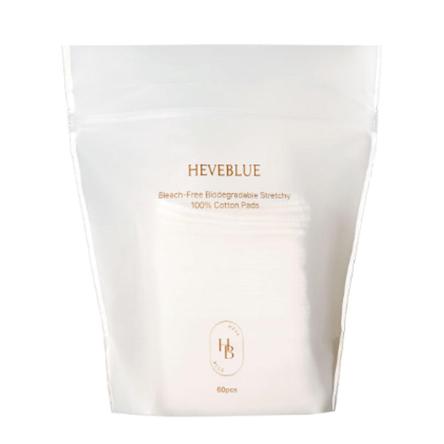 HEVEBLUE Bleach-free Biodegradable Stretchy 100% Cotton Pads - Peaches&Creme Shop Korean Skincare Malta