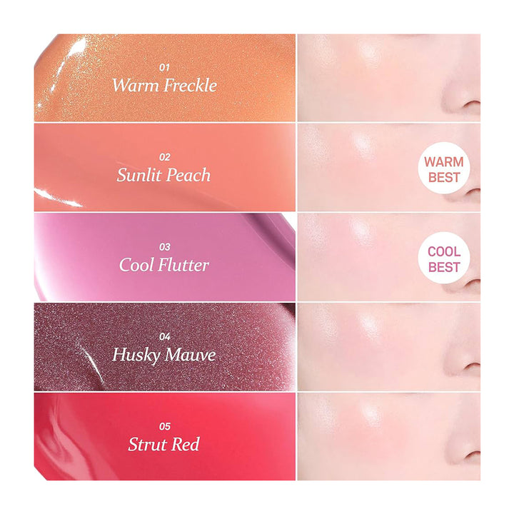 Color swatches of lipsticks labeled &