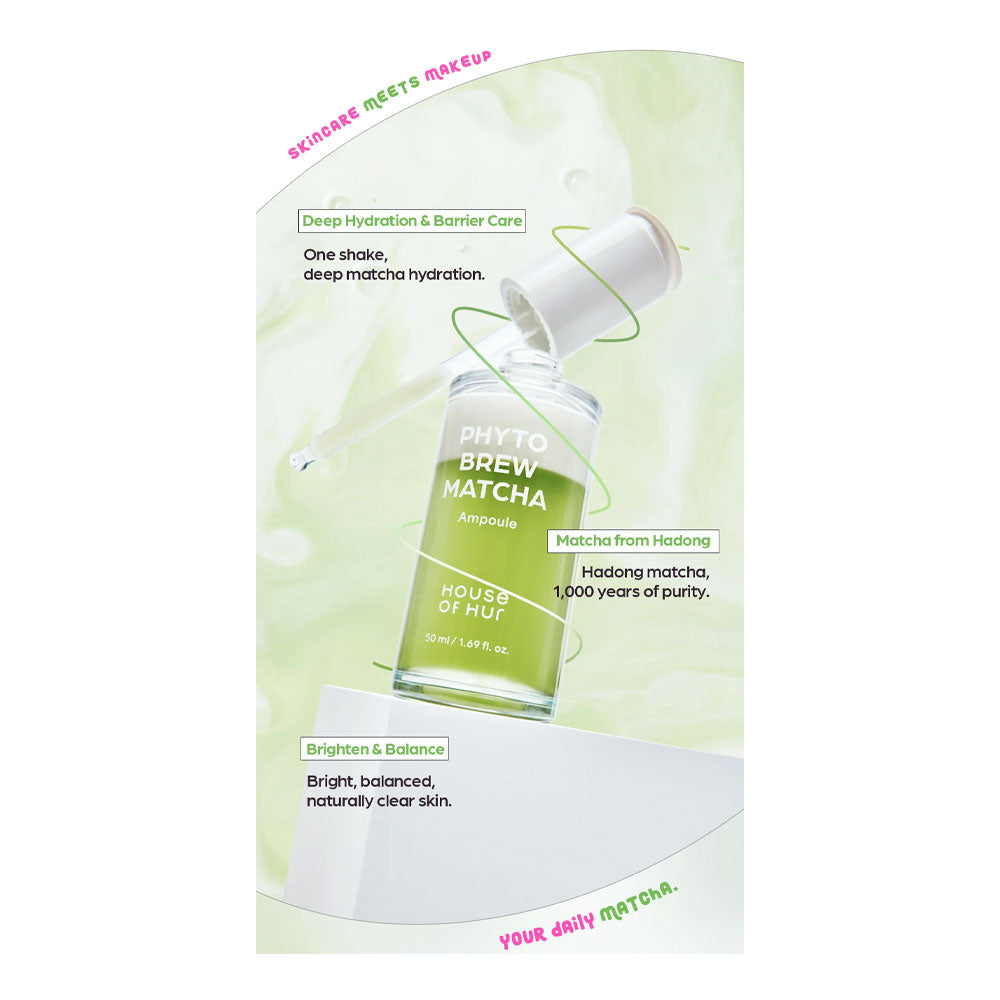 HOUSE OF HUR Phytho Brew Matcha Ampoule - Peaches&Creme Shop Korean Skincare Malta