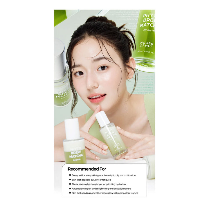 HOUSE OF HUR Phytho Brew Matcha Ampoule - Peaches&Creme Shop Korean Skincare Malta