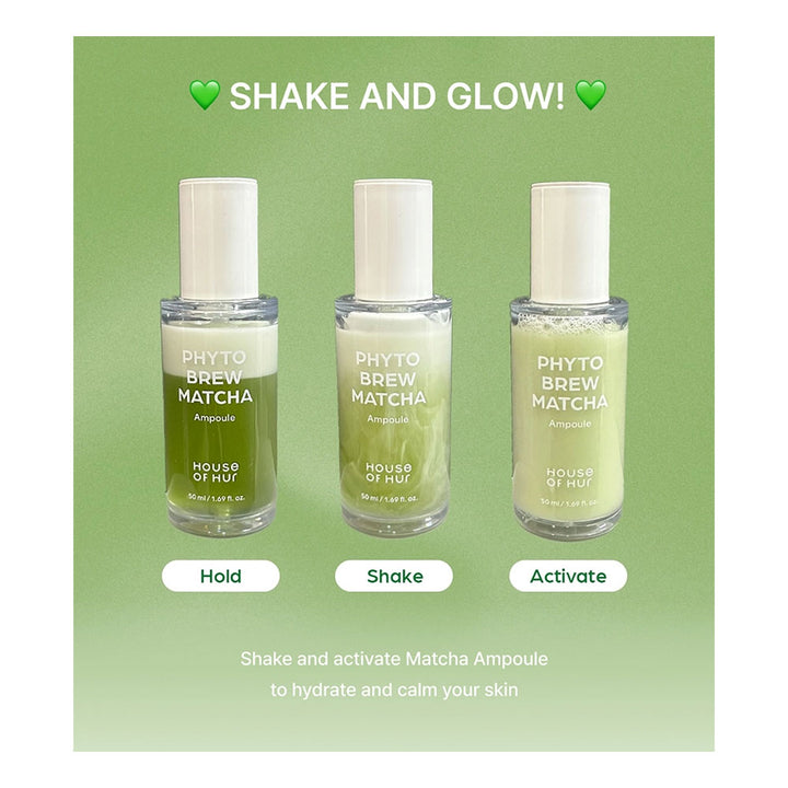 HOUSE OF HUR Phytho Brew Matcha Ampoule - Peaches&Creme Shop Korean Skincare Malta