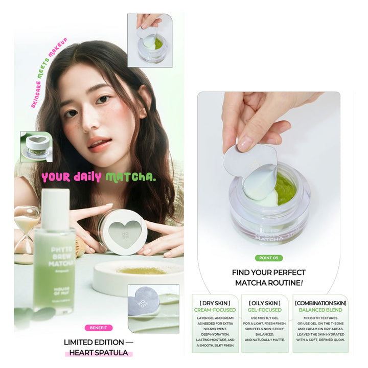 HOUSE OF HUR Phyto Brew Matcha Dual Cream and Gel - Peaches&Creme Shop Korean Skincare Malta
