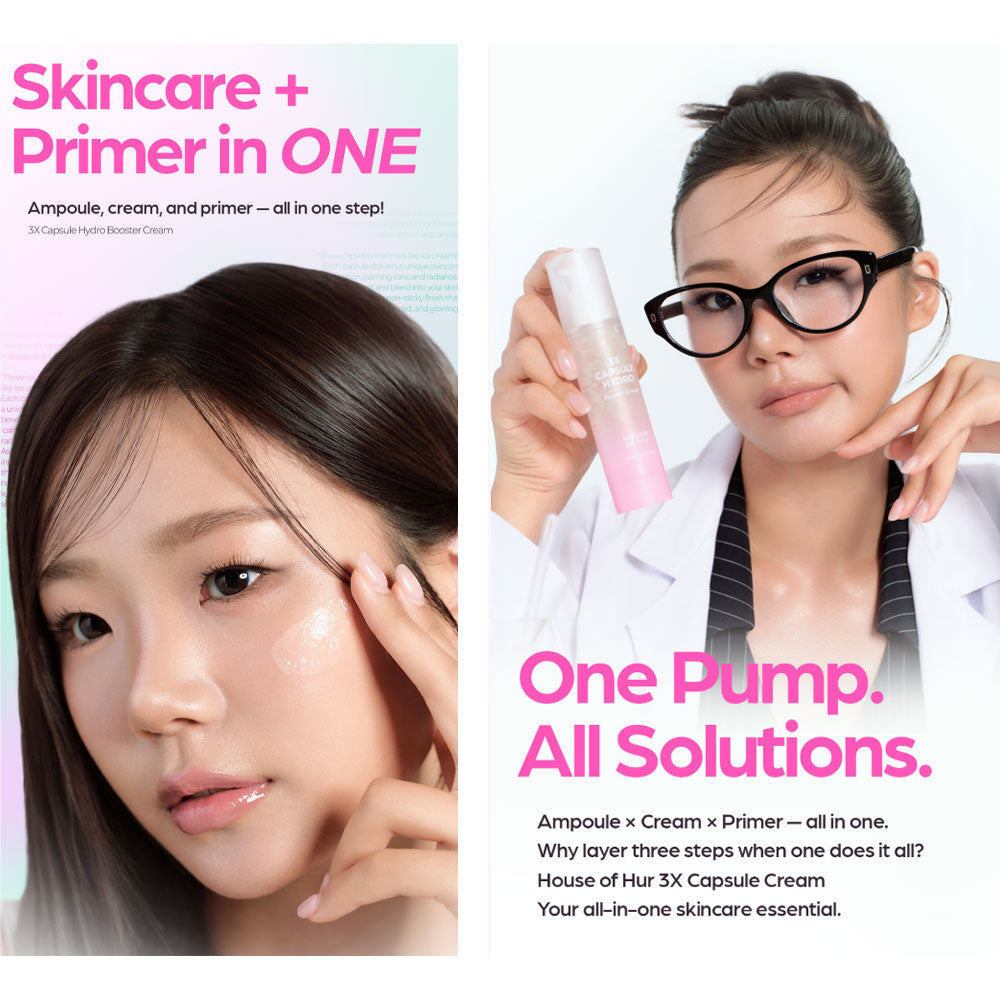 HOUSE OF HUR 3x Capsule Hydro Booster Cream - Peaches&Creme Shop Korean Skincare Malta