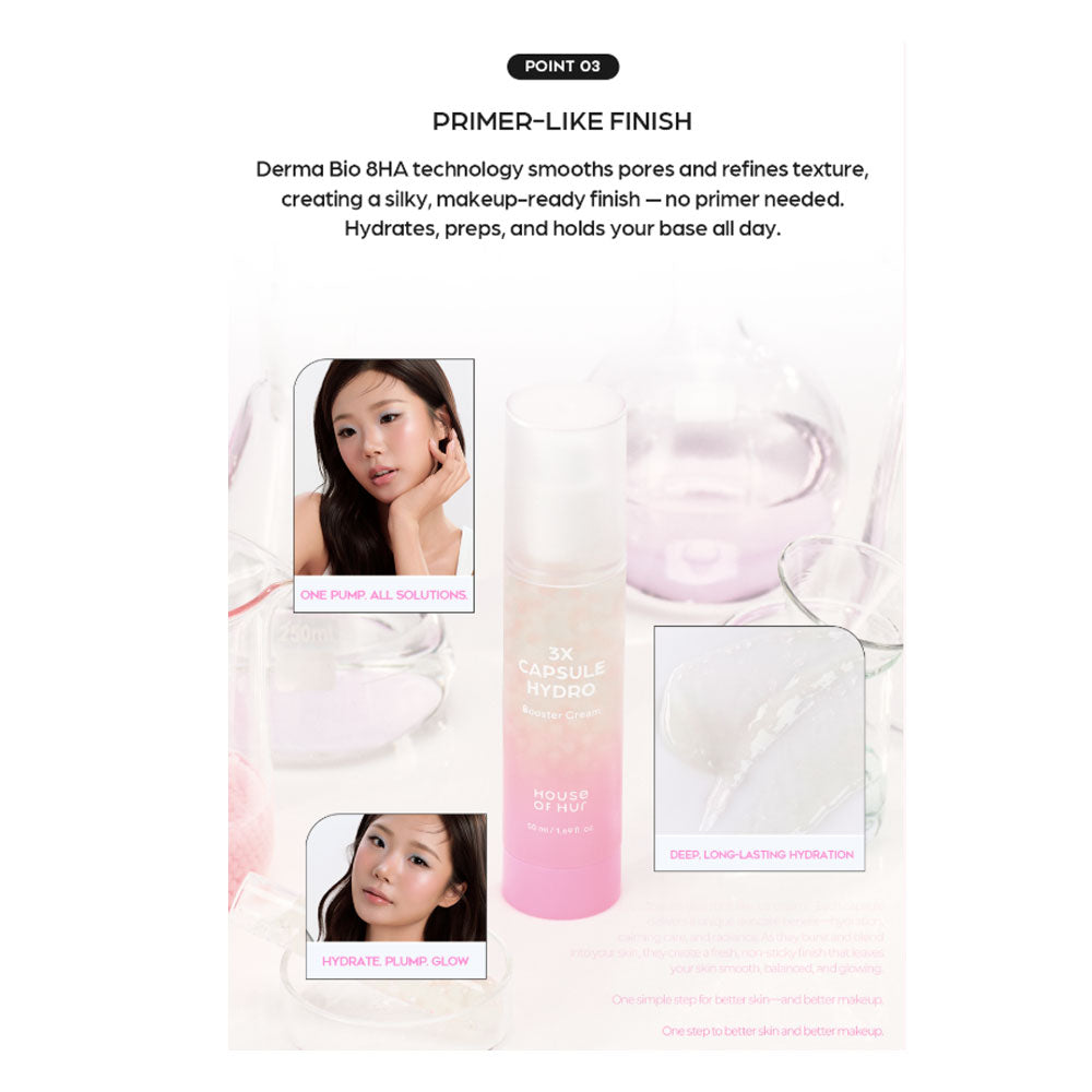 HOUSE OF HUR 3x Capsule Hydro Booster Cream - Peaches&Creme Shop Korean Skincare Malta