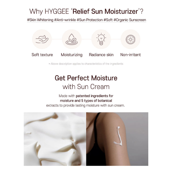 HYGGEE Relief Sun Moisturiser - Peaches&Creme Shop Korean Skincare Malta