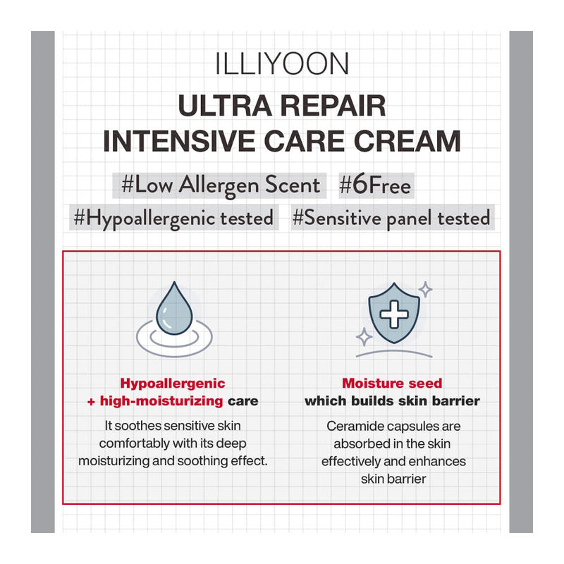 ILLIYOON Ultra Repair Intensive Care Cream - Peaches&Creme Shop Korean Skincare Malta