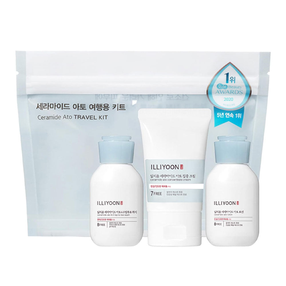 ILLIYOON Ceramide Ato Travel Kit - Peaches&Creme Shop Korean Skincare Malta