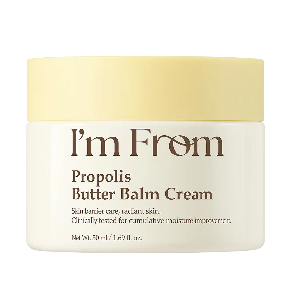 Jar of 'I'm From' Propolis Butter Balm Cream on a white background