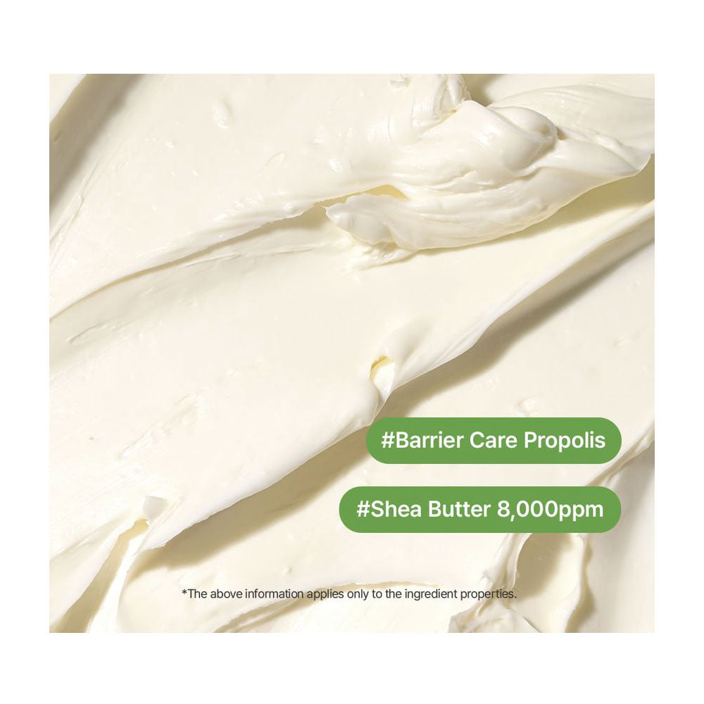 Shea butter with text indicating &